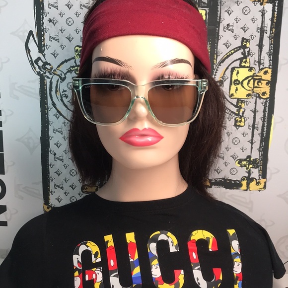 ✨ Brand New Gucci GG0976S 002 Sunglasses – Green Mint with Brown Lenses ✨ - Picture 4 of 12